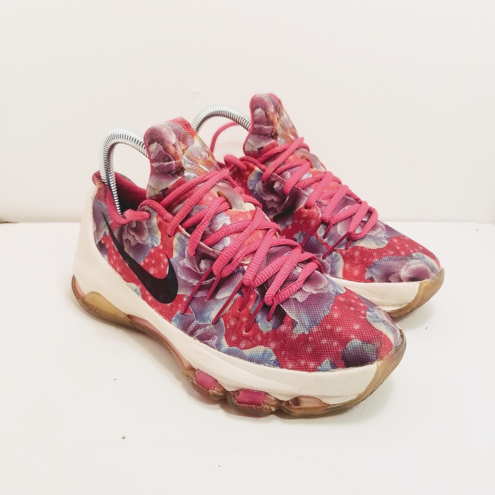 Nike Kids Floral Sneakers - Red and Pink